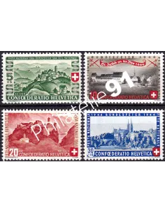 Suisse, n° 395 à 398 neufs, collection timbres Europe