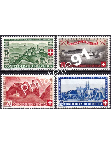 Suisse, n° 395 à 398 neufs, collection timbres Europe