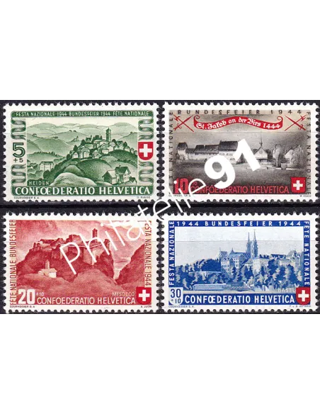 Suisse, n° 395 à 398 neufs, collection timbres Europe