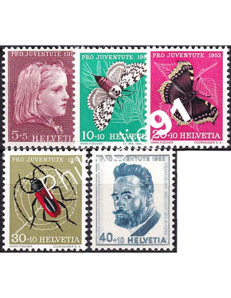 Suisse, n° 539 à 543 neufs, collection timbres Europe