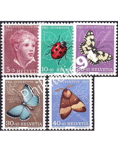 Suisse, n° 526 à 530 neufs, collection timbres Europe