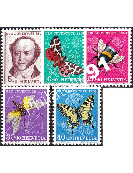 Suisse, n° 553 à 557 neufs, collection timbres Europe