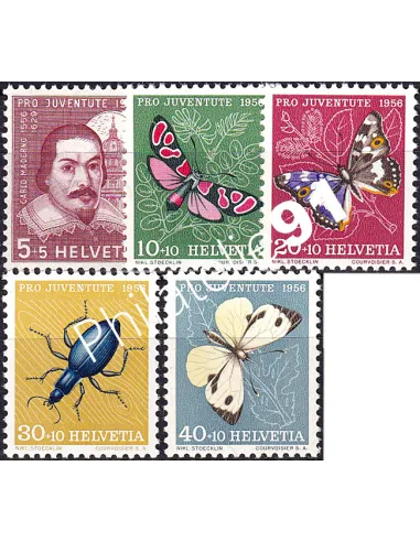 Suisse, n° 581 à 585 neufs, collection timbres Europe