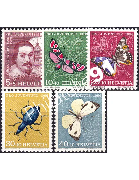 Suisse, n° 581 à 585 neufs, collection timbres Europe