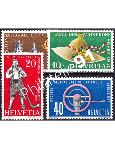 Suisse, n° 558 à 561 neufs, collection timbres Europe