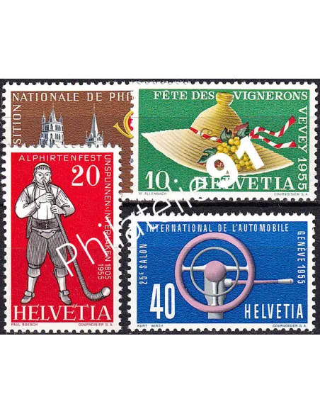 Suisse, n° 558 à 561 neufs, collection timbres Europe