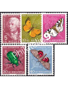 Suisse, n° 597 à 601 neufs, collection timbres Europe