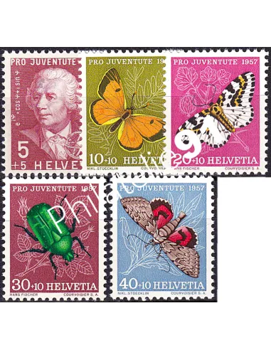 Suisse, n° 597 à 601 neufs, collection timbres Europe