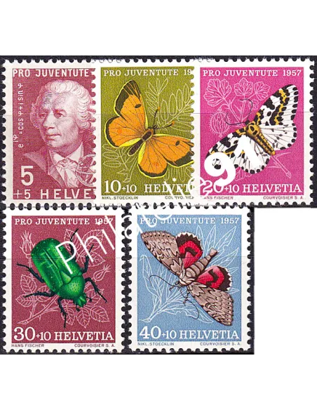 Suisse, n° 597 à 601 neufs, collection timbres Europe