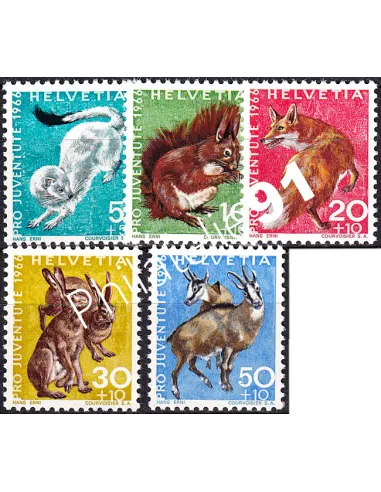 Suisse, n° 778 à 782 neufs, collection timbres Europe