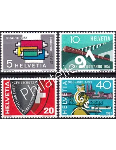 Suisse, n° 586 à 589 neufs, collection timbres Europe