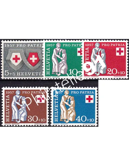 Suisse, n° 590 à 594 neufs, collection timbres Europe