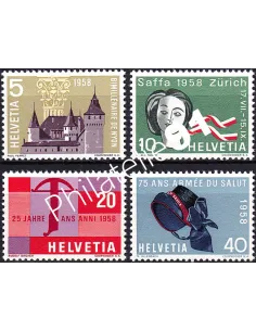 Suisse, n° 602 à 605 neufs, collection timbres Europe
