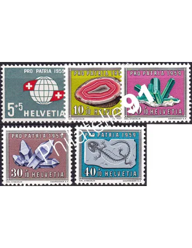 Suisse, n° 625 à 629 neufs, collection timbres Europe