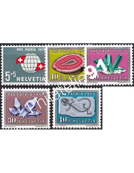 Suisse, n° 625 à 629 neufs, collection timbres Europe