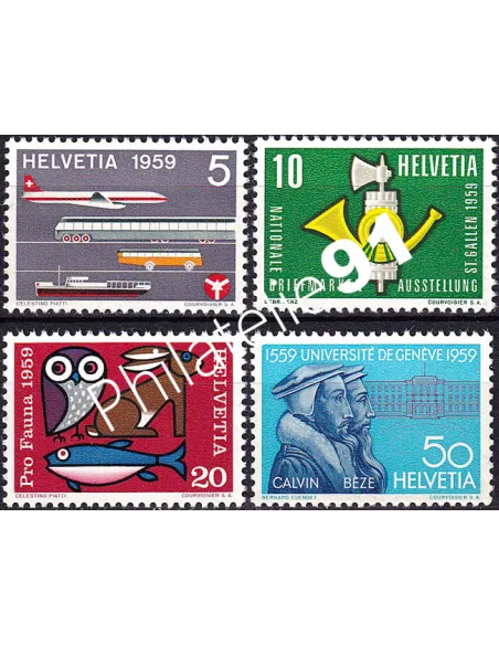 Suisse, n° 621 à 624 neufs, collection timbres Europe