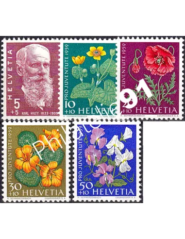 Suisse, n° 634 à 638 neufs, collection timbres Europe