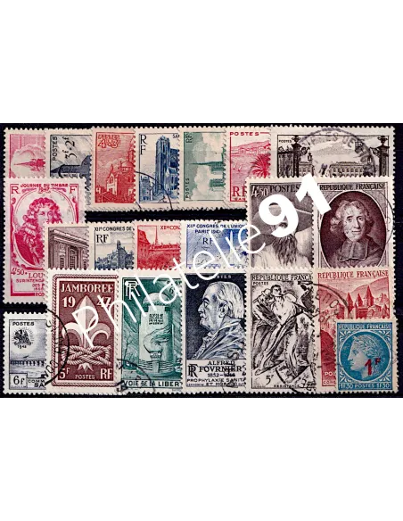 Timbres de France - Année 1947 - France - Oblitérée