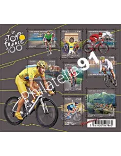 Bloc de 8 timbres : n° 4755 et 4762**(F4755) - Centième Tour de France - Cysclisme