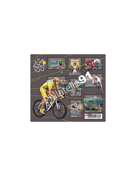 Bloc de 8 timbres : n° 4755 et 4762**(F4755) - Centième Tour de France - Cysclisme