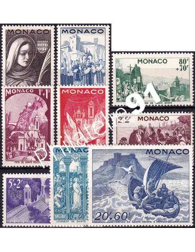Monaco, n° 265 à 273 charnière, collection timbres Monaco