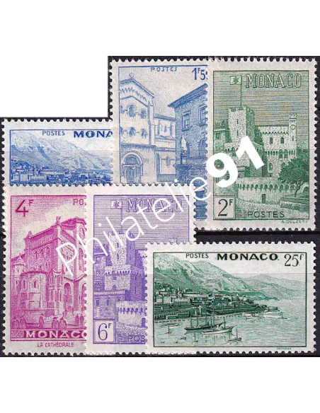 Monaco, n° 275 à 280 charnière, collection timbres Monaco