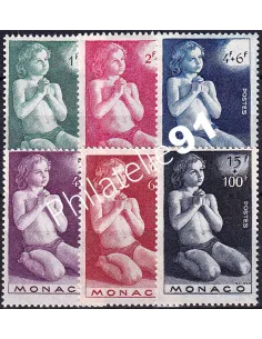 Monaco, n° 287 à 292 charnière, collection timbres Monaco
