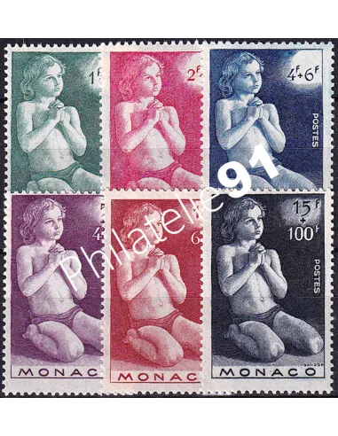 Monaco, n° 287 à 292 charnière, collection timbres Monaco