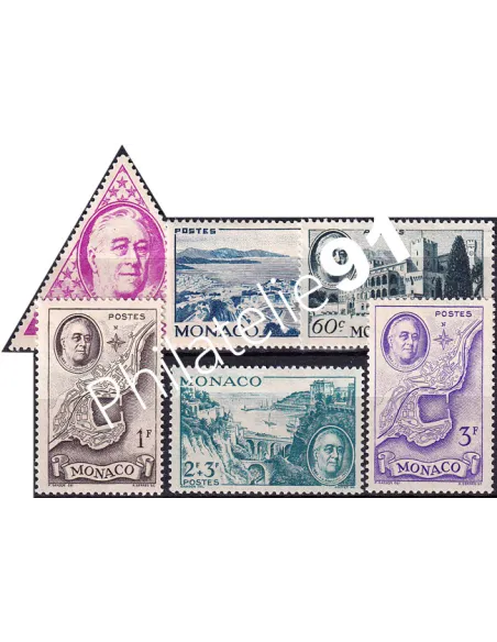 Monaco, n° 295 à 300 charnière, collection timbres Monaco