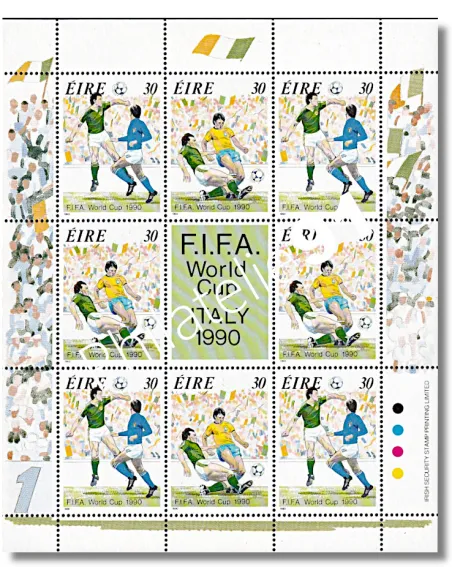 Irlande, FEUILLE n° 715 à 716, foot, timbres Europe