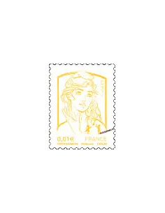Timbre de France n° 4763 jaune - Marianne et la jeunesse. Type Marianne de Ciappa et Kawena