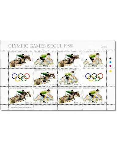 Irlande, FEUILLE des n° 648 à 649 , paire, collection timbres Europe