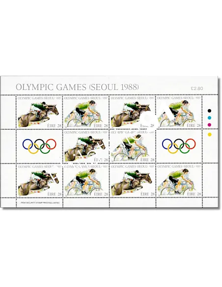 Irlande, FEUILLE des n° 648 à 649 , paire, collection timbres Europe