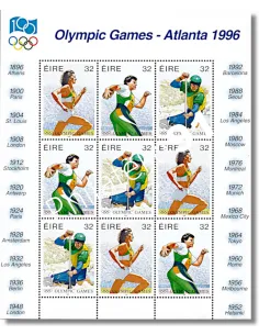 Irlande, Feuille des timbres n° 933 à 935, collection timbres Europe