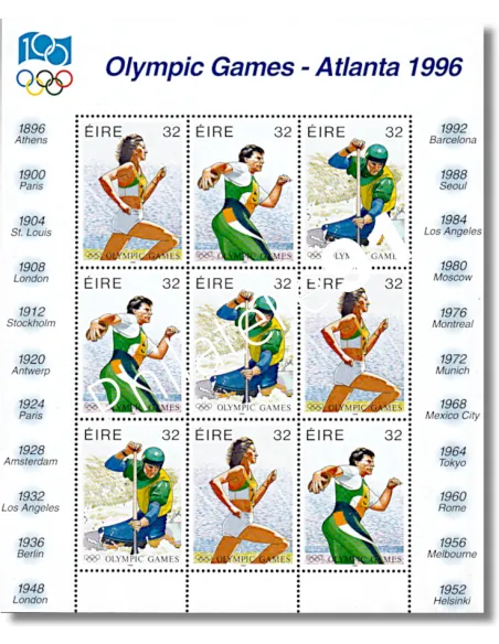 Irlande, Feuille des timbres n° 933 à 935, collection timbres Europe