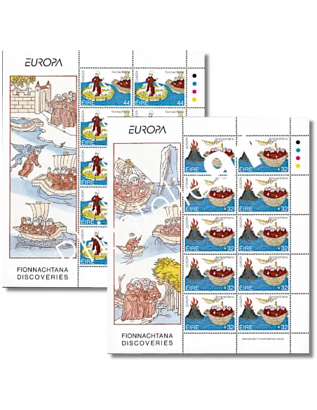Irlande, 2 feuilles des n° 858 à 859, Europa 1994, timbres Europe