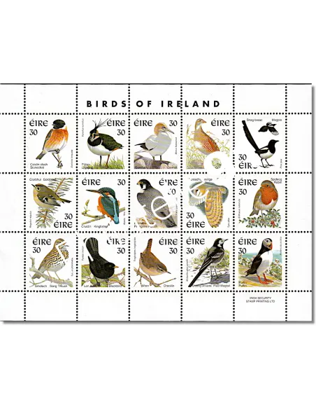 Irlande, feuille des n° 1122 à 1135, collection timbres Europe