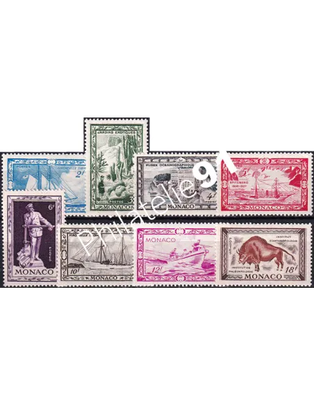 Monaco, n° 324 à 331 neufs, collection timbres Monaco
