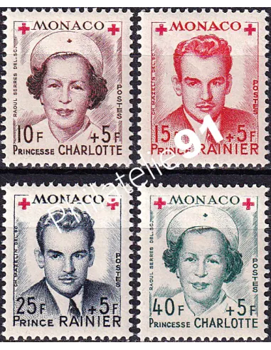 n° 334A à 337A charnière, collection timbres Monaco
