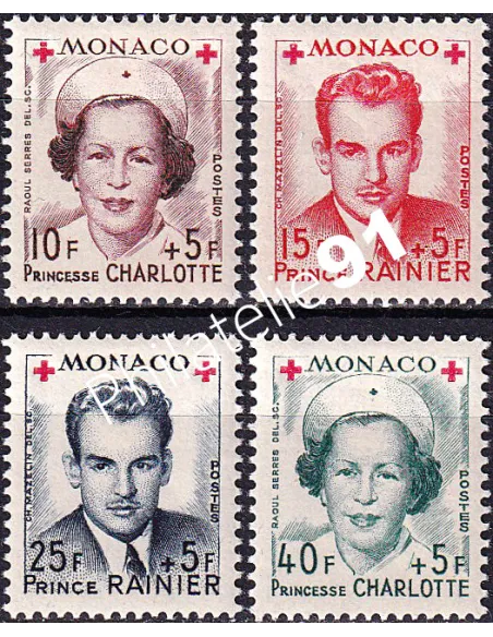 n° 334A à 337A charnière, collection timbres Monaco