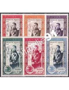 Monaco, n° 338 à 343 neufs, collection timbres Monaco