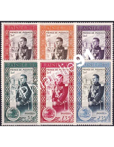 Monaco, n° 338 à 343 neufs, collection timbres Monaco