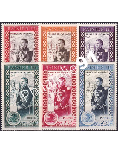 Monaco, n° 338 à 343 neufs, collection timbres Monaco
