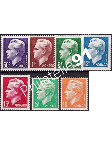 Monaco, n° 344 à 350 charnière, collection timbres Monaco