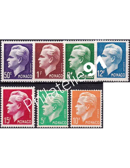 Monaco, n° 344 à 350 charnière, collection timbres Monaco