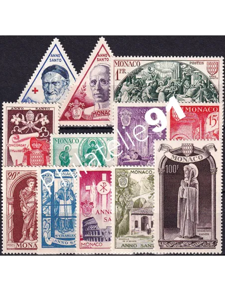 Monaco, n° 353 à 364 charnière, collection timbres Monaco