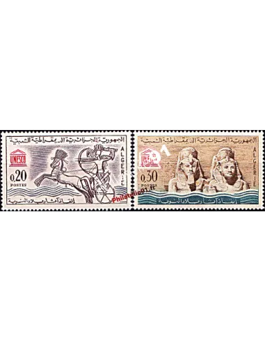 Timbres d’Algérie n° 387 à 388 - Sauvegarde des Monuments de Nubie