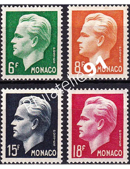 Monaco, n° 365 à 368 neufs, collection timbres Monaco