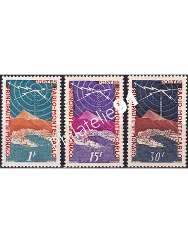 Monaco, n° 376 à 378 neufs, collection timbres Monaco