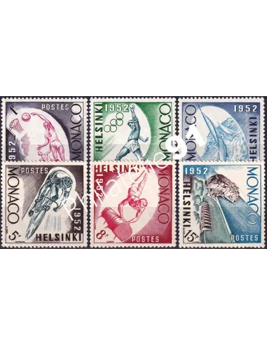 Monaco, n° 386 à 391 charnière, collection timbres Monaco